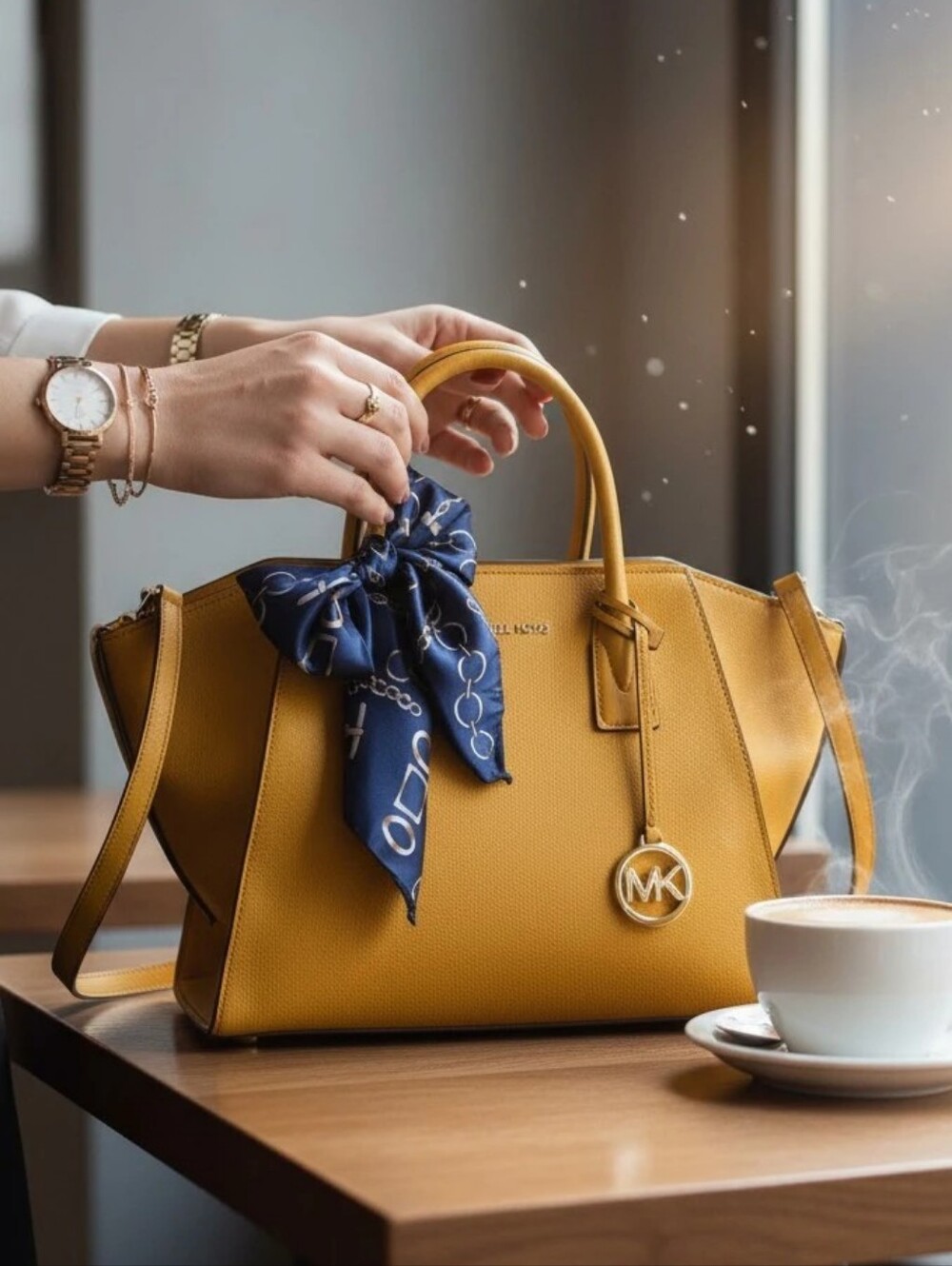 Michael Kors Avril Top Zip Satchel Shoulder Crossbody Bag
